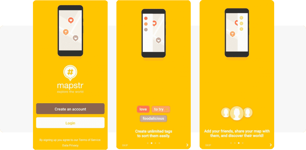 Onboarding in-apps example