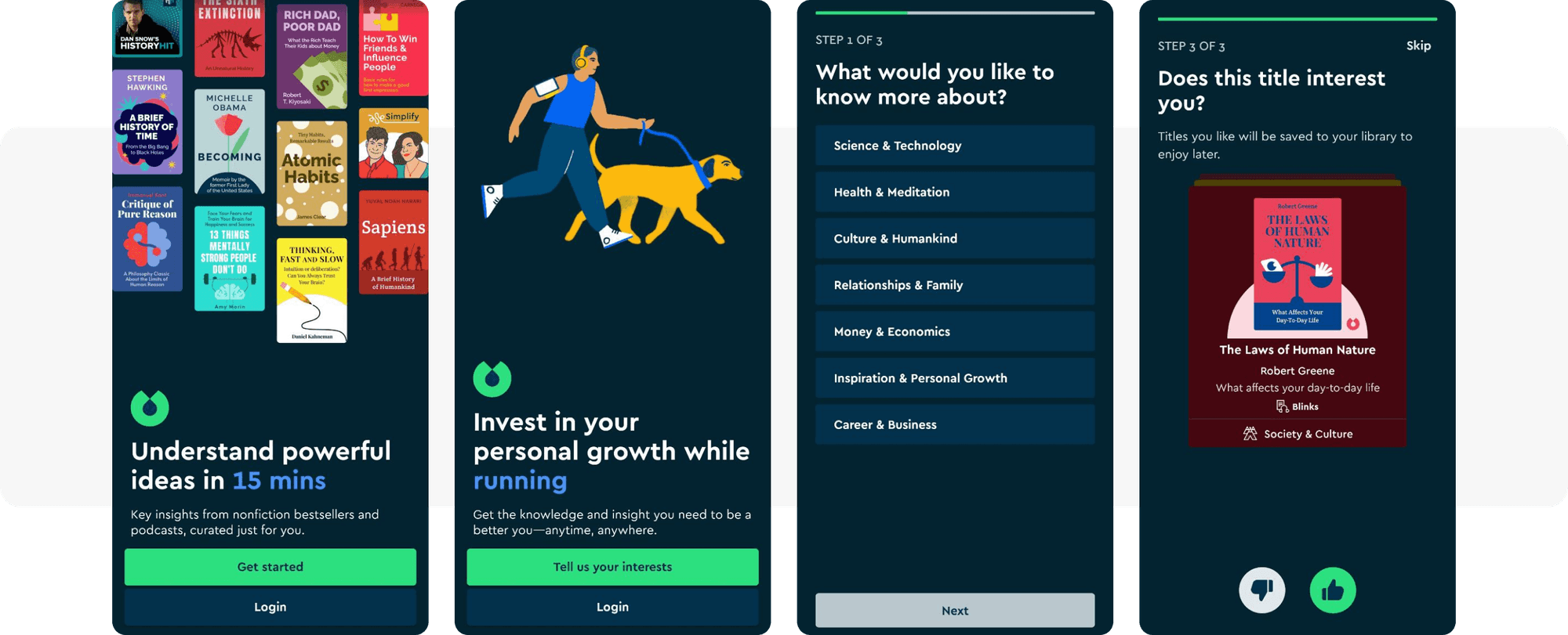 Onboarding survey for further app personalization