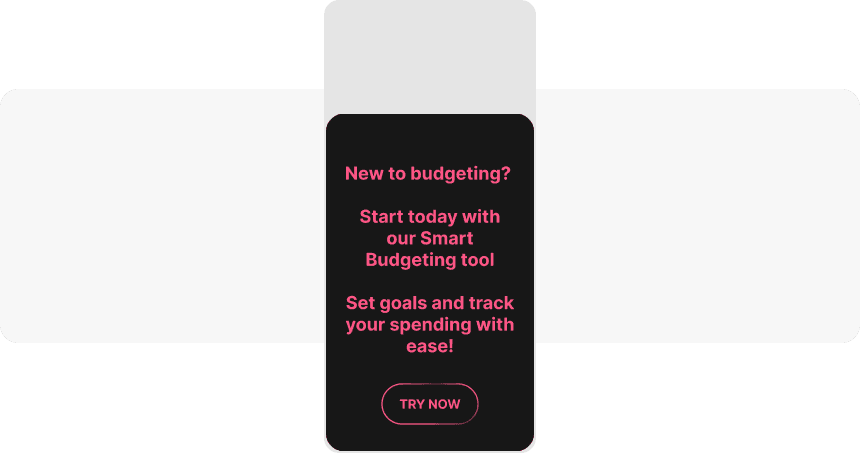 New feature announcement in-app example