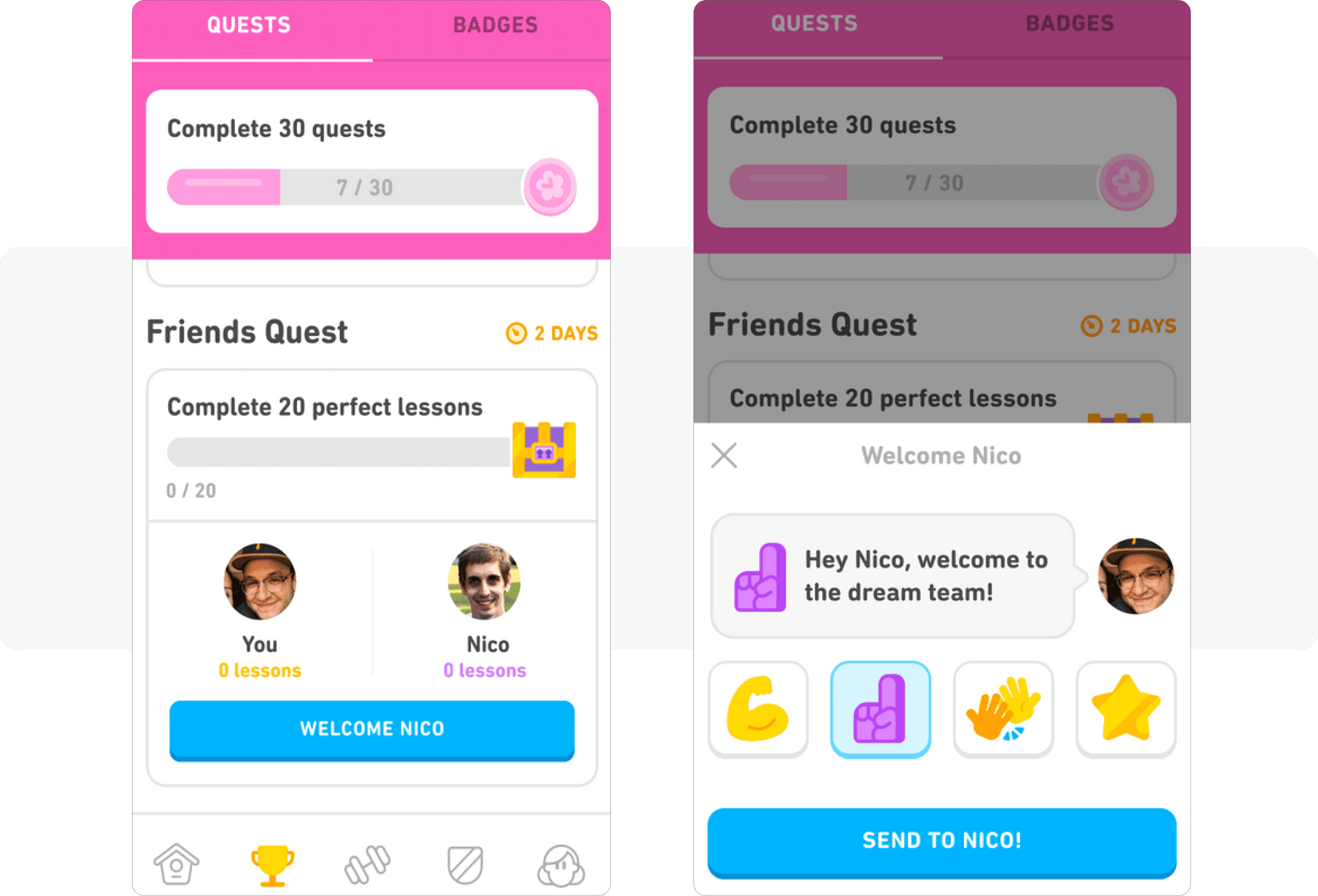 Gamification example Duolingo